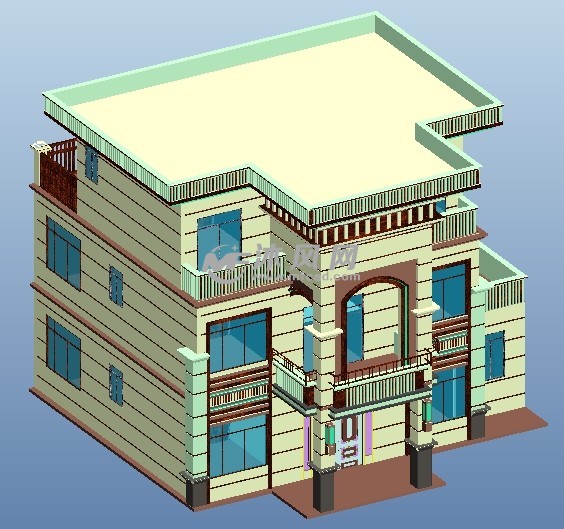 三层大型别墅三维