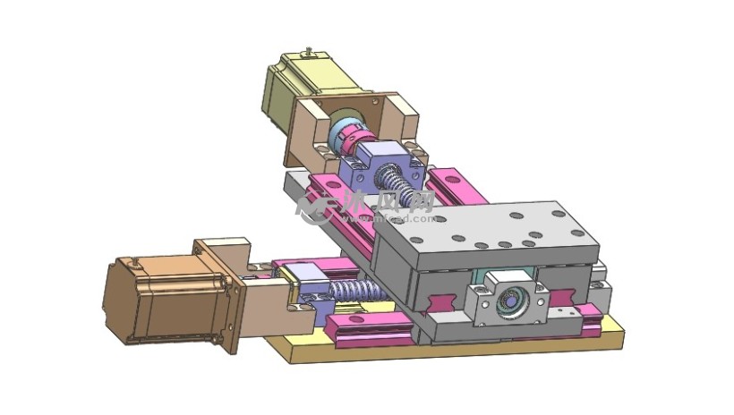 伺服精密xy滑台 - 机床附件图纸 - 沐风网