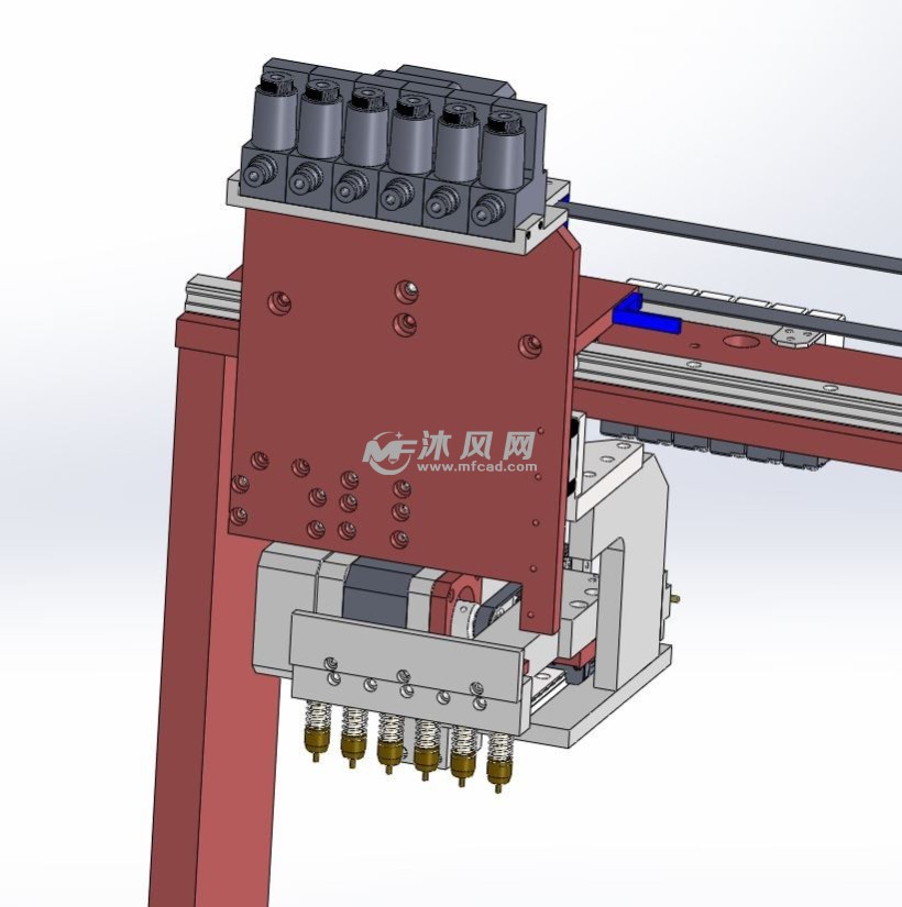 xyz伺服控制多头涂油机构