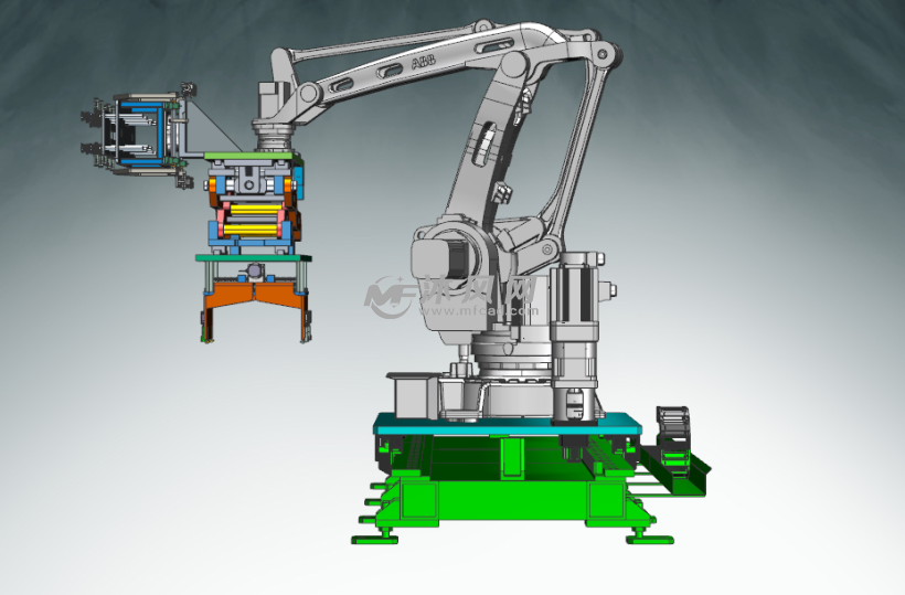 机器人抱具真空吸取平行夹抱第七轴
