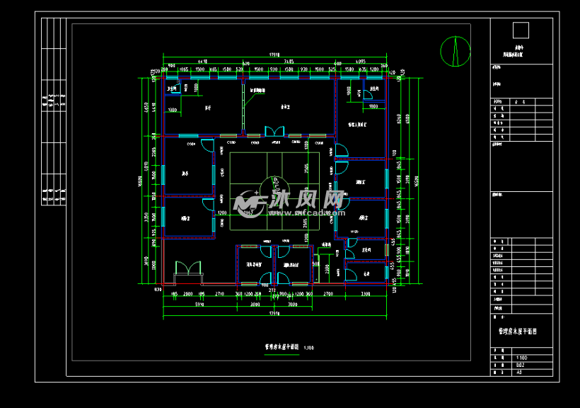 管理房木屋平面图