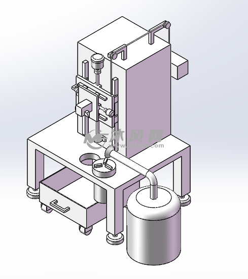 立式车床轴测图