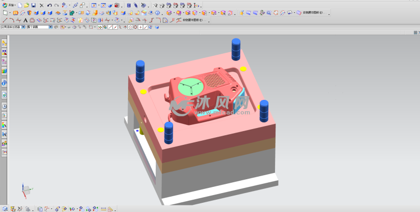 电机塑料外壳左半面模具