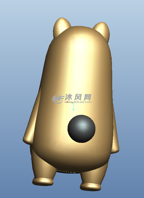 可爱玩具熊背面