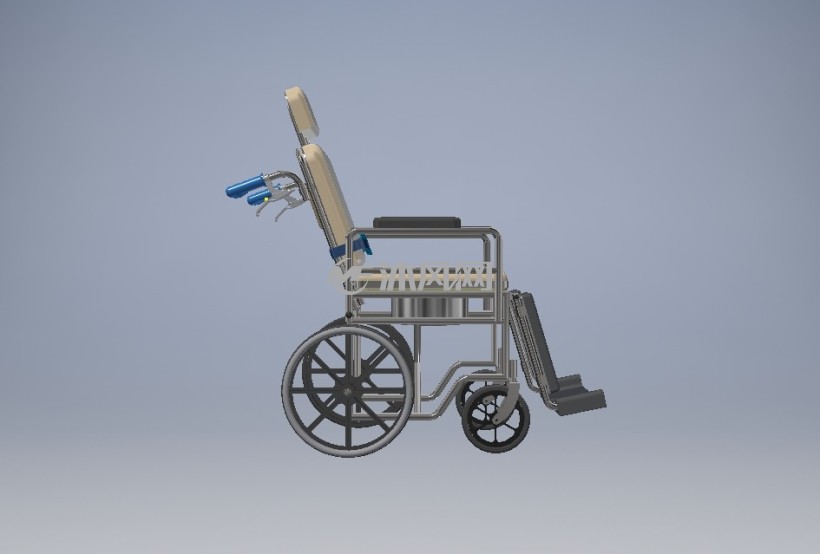 普通轮椅3d模型设计