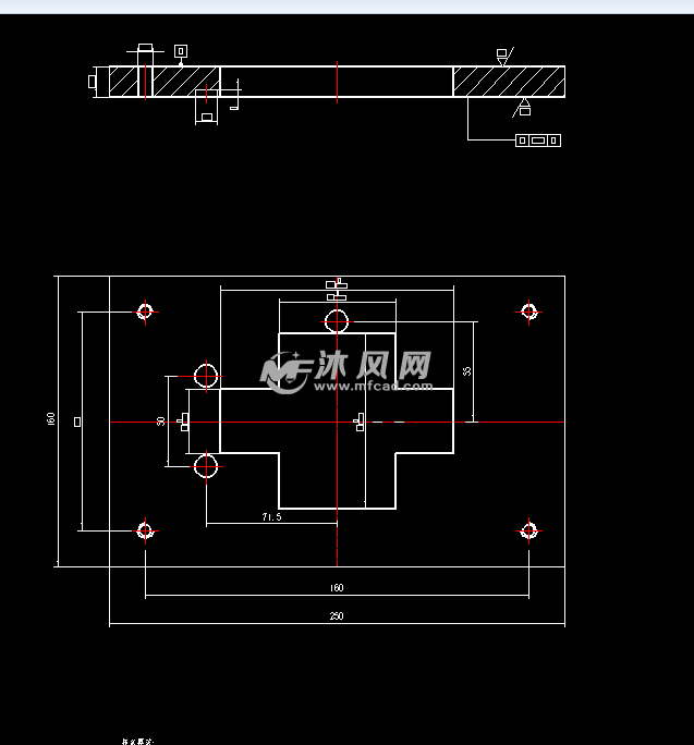 方形墊板衝壓模具設計圖