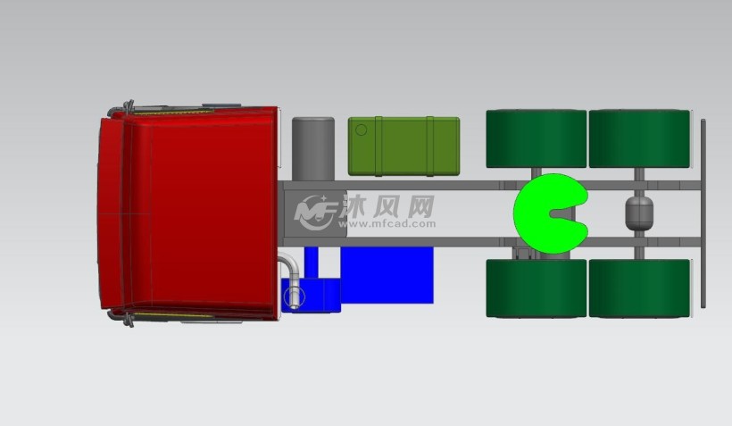 物流牵引车 俯视图