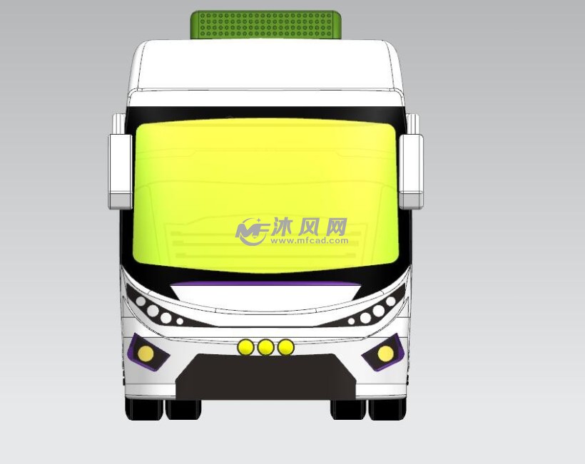 旅游大巴车模型图 - 乘用车图纸 - 沐风网