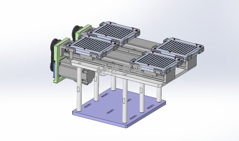 中转式交替自动下料机构