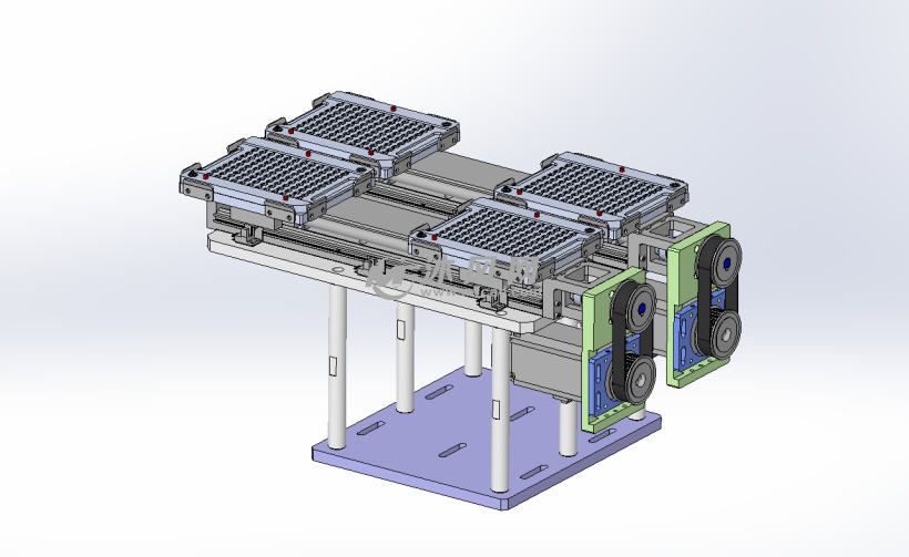 中转式交替自动下料机构