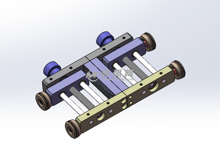 双侧张紧滚轮安装结构