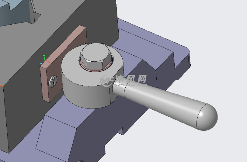 无头螺钉v型块夹具
