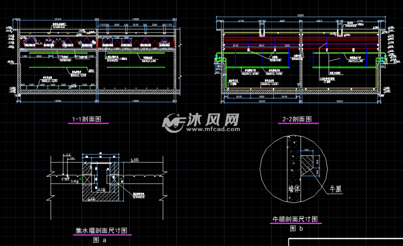 uasb厌氧反应器制作图工艺图以及计算书,图纸包含总平面图,剖面