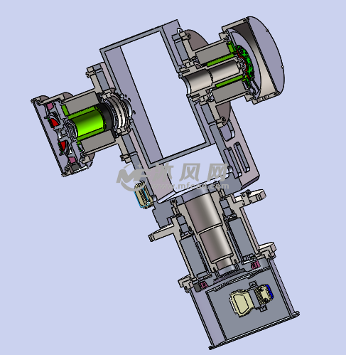 转台剖面图二维精密转台侧面二维精密转台图纸参数图