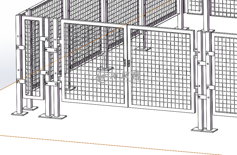 一款工业用设备工作区域的丝网安全围栏