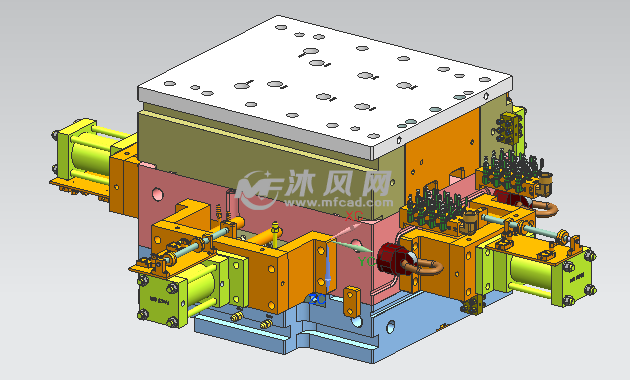 四面滑块的压铸铝合金模具