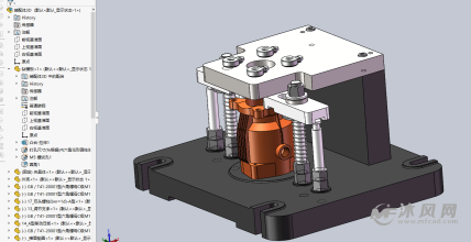 外壳钻孔夹具三维总图
