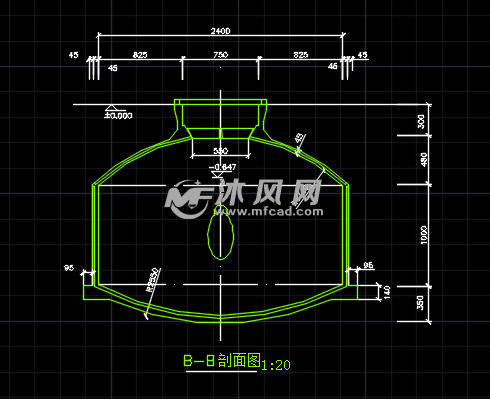 沼气池设计图纸cad图纸详细图纸