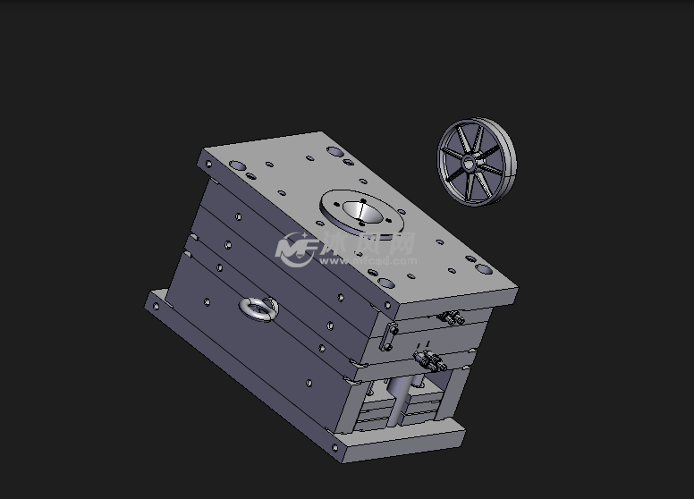 模具侧面图图纸参数图纸id: 951366图纸格式:step图纸版本:solidworks