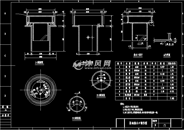 浴池排水口制作图