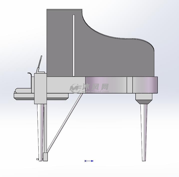 钢琴三维视图
