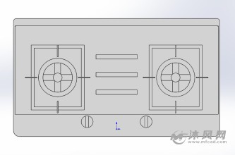 天然气灶-俯视图