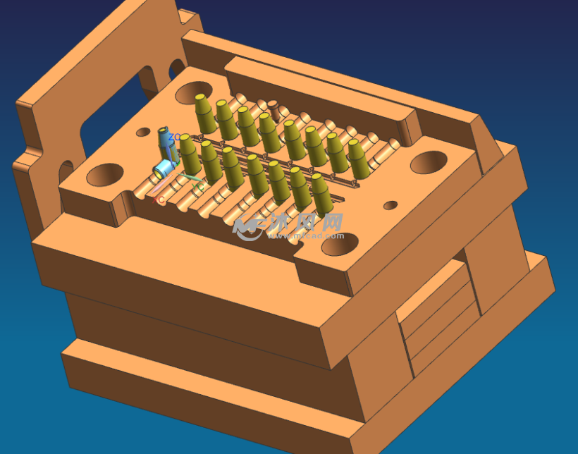 吹笔绘画笔笔头模具图档