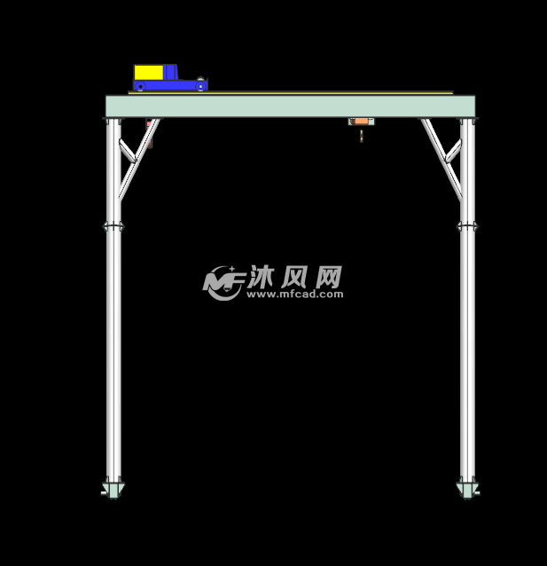 龙门电动葫芦吊侧面图