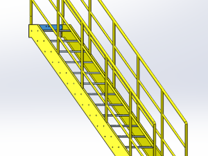 轮式斜爬梯结构图