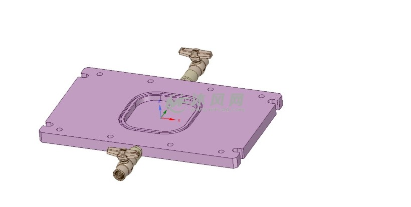 cnc雕刻机通用真空吸盘200x300 - 液压及气动元件图纸 - 沐风网