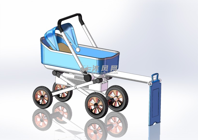 可折叠带刹车婴儿车