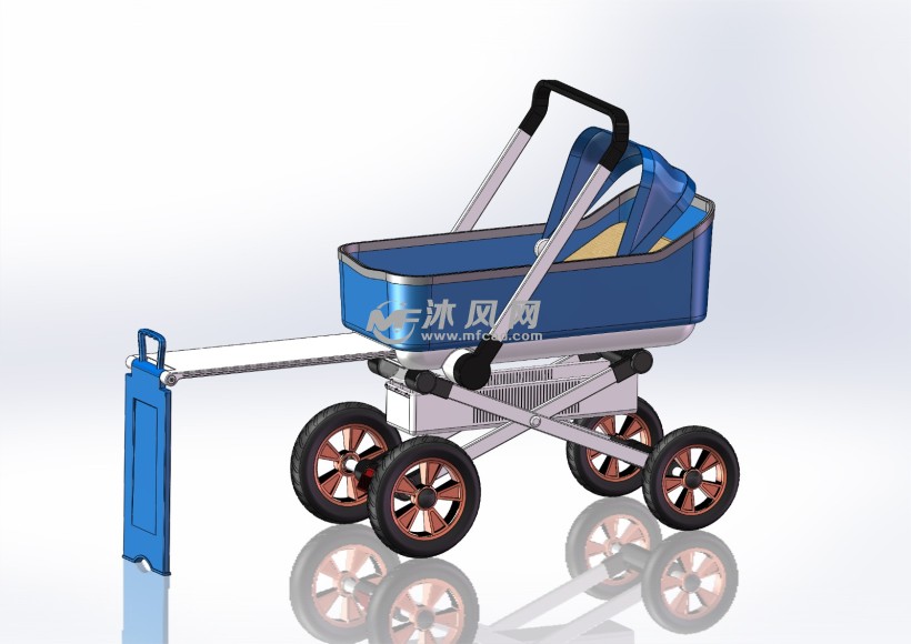 可折叠带刹车婴儿车