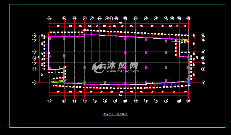 24层商务酒店明框玻璃幕墙建筑施工图- 详图,图库图纸 - 沐风网