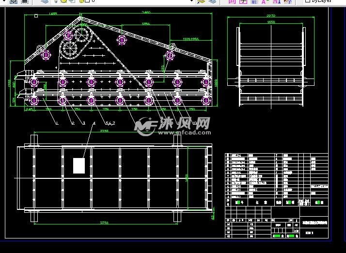 双轴双层往复筛箱结构 - 工程机械/建筑机械图纸 - 沐风网