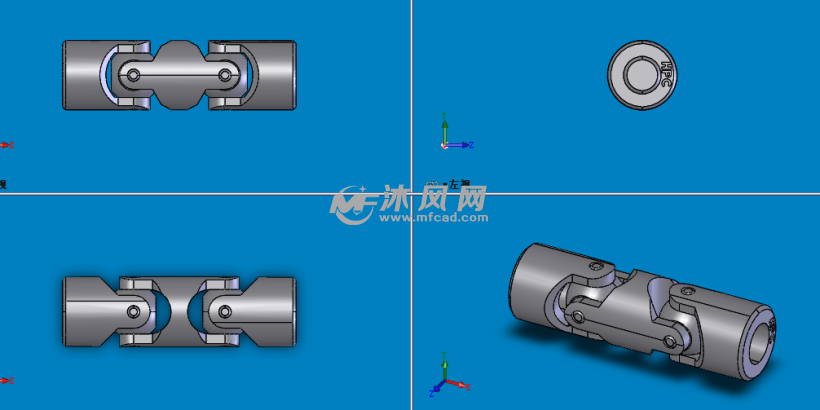 万向节三视图图片
