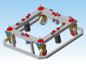 360度旋转驱动机器人车底盘模型