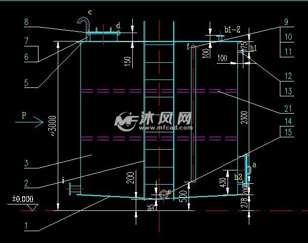 闭式方形水箱加工图碳钢防腐材质 - 工位器具图纸 - 沐风网