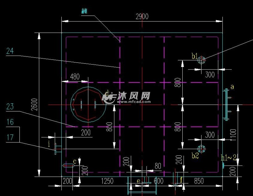 闭式方形水箱加工图碳钢防腐材质 - 工位器具图纸 - 沐风网