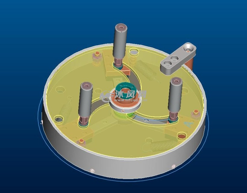 不同直径圆棒的夹紧机构