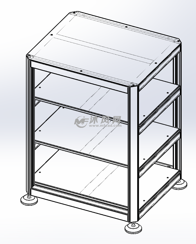 铝型材架子样图 - 日常用品图纸 - 沐风网