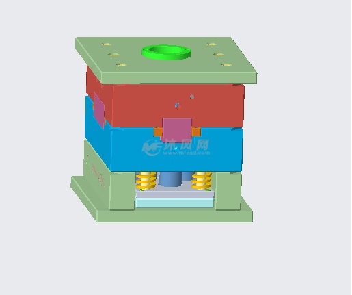 这是一款医疗雾化器的药液杯注塑模具设计图纸,采用二板模,直接进胶