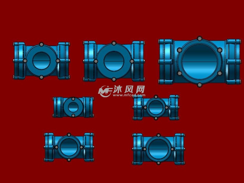 7款8515-system 2000三通管接头正视图7款8515-system 2000三通管接头