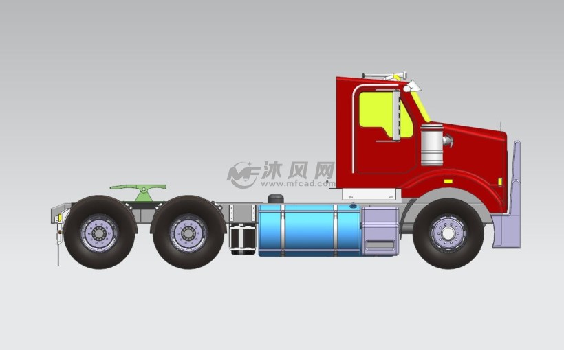 物流牵引车俯视图