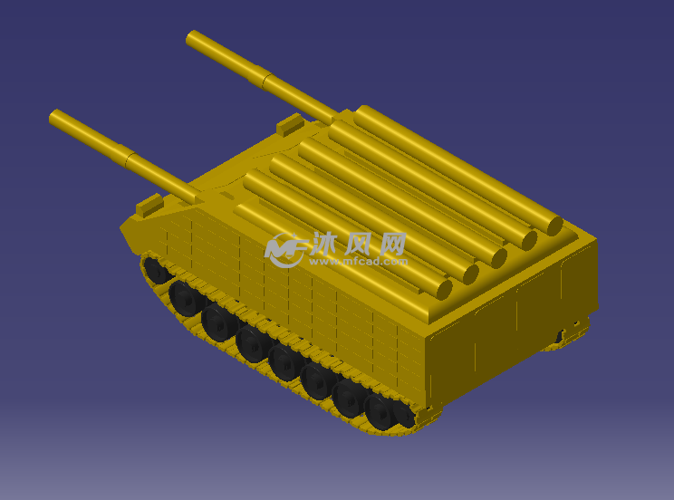 坦克歼击车模型 军工模型图纸 沐风网