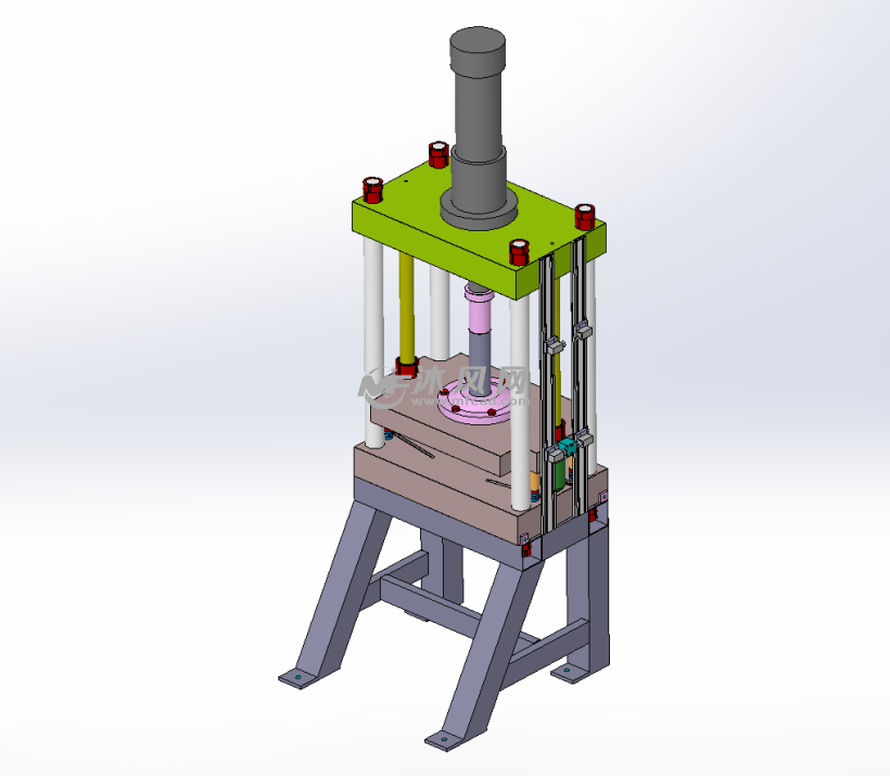 30吨冲压装置模型 - 机械设备图纸 - 沐风网