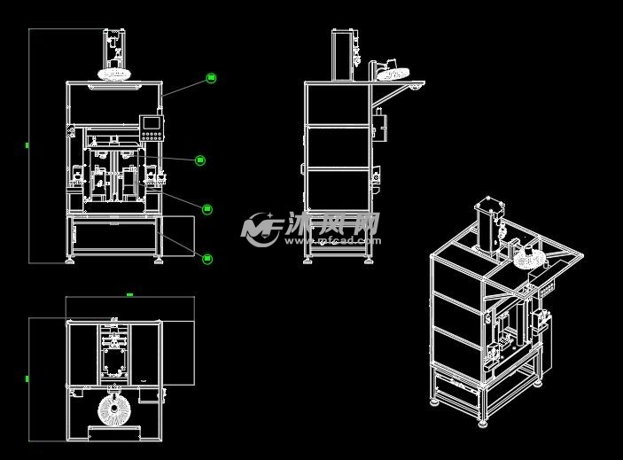 铆压机总装图这是一套应用于汽车零部件产品装配生产线的铆压机设备