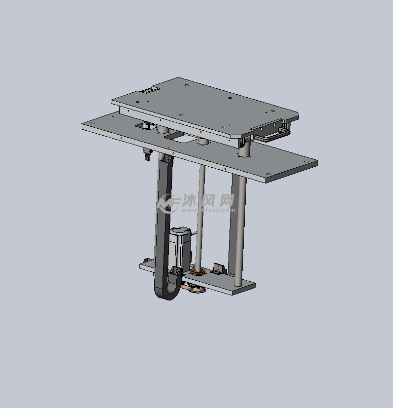 丝杠升降台三维模型