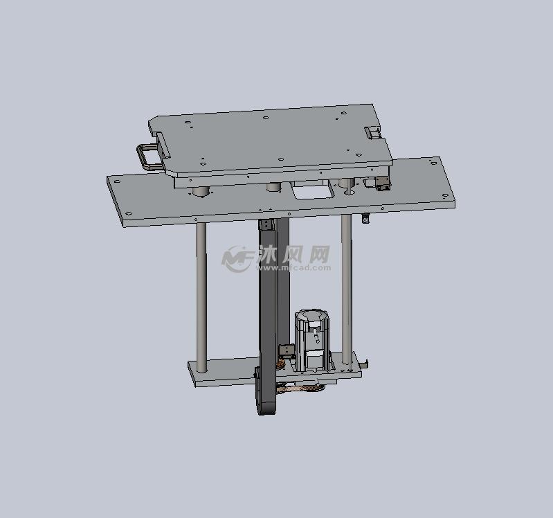 丝杠升降台三维模型