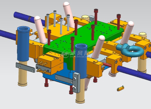 抽两面滑块的铝合金压铸模具