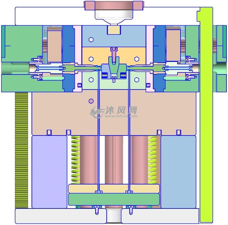 塑料螺母模具前模齿条脱螺纹
